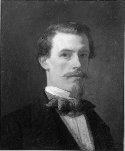 Självporträtt, 1855, August Jernberg