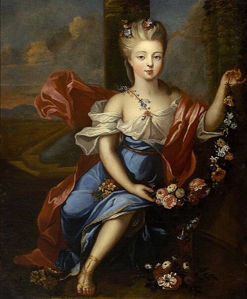 Portrait of a girl as Flora, , Pierre Gobert