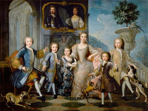 La famille du duc du Valentinois, 1730, Pierre Gobert