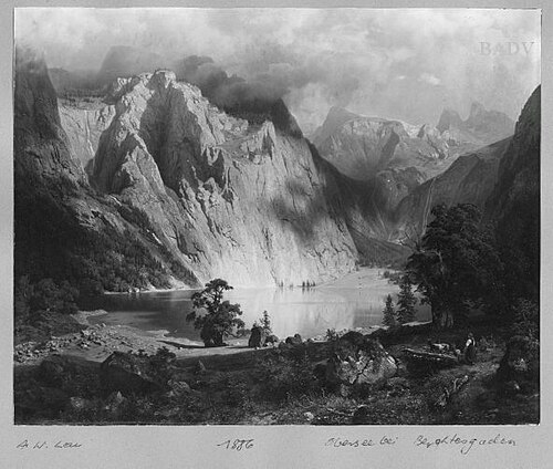 Der Obersee bei Berchtesgaden, 1866, August Wilhelm Leu