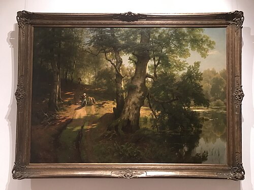 Forest landscape in Münsterland, 1890, August Wilhelm Leu