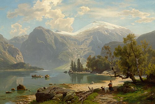 At the Hintersee in Bavaria, 1868, August Wilhelm Leu