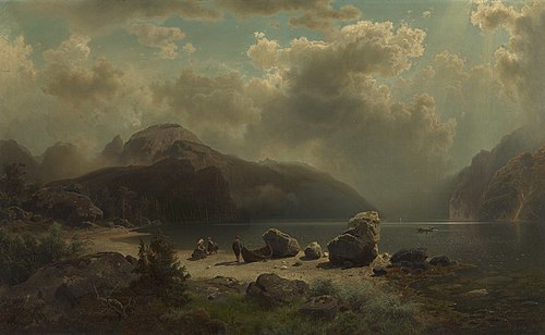 Norwegian Fjord, 1852, August Wilhelm Leu