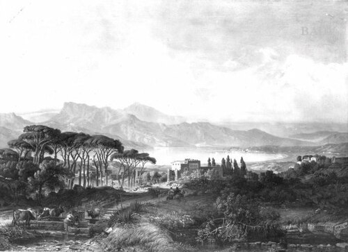 Italienische Landschaft, 1828, August Lucas
