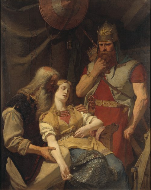 Ingeborg Receiving News of Hjalmar's Death from Orvar Odd, 1859, August Malmström