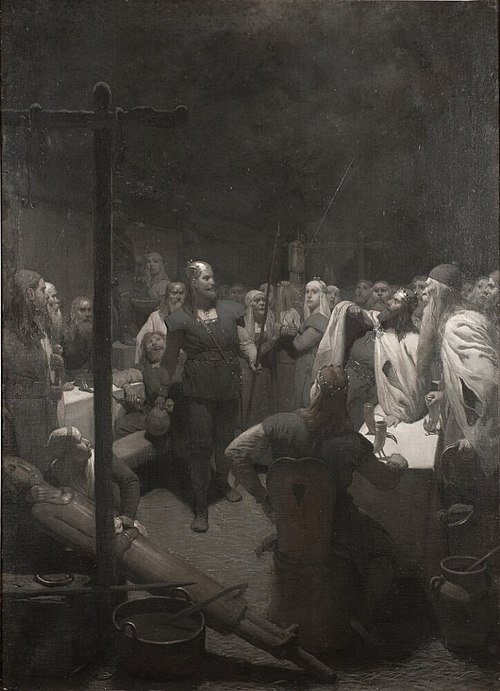 Balders bål  (ur Frithiofs saga), 1884, August Malmström