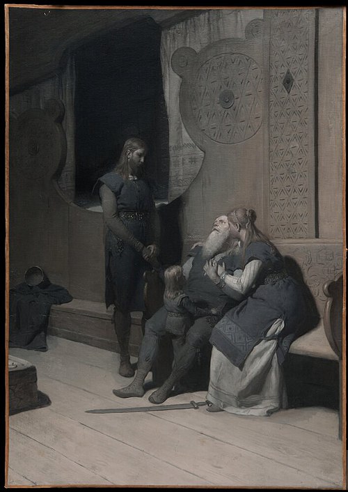 Kung Rings död (ur Frithiofs saga), 1884, August Malmström