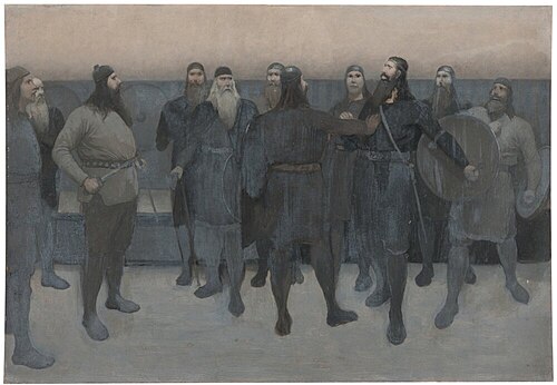 Illustration for Njal’s Saga, 1897, August Malmström