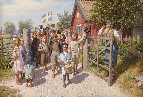 The old and the young Sweden, 1894, August Malmström