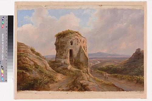 Itaalia maastik, 1860, August Matthias Hagen