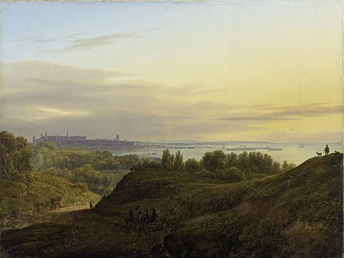 Tallinna vaade Narva maanteelt, 1831, August Matthias Hagen