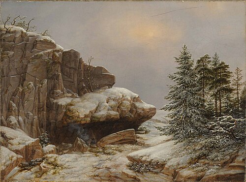 Talvemaastik, 1839, August Matthias Hagen