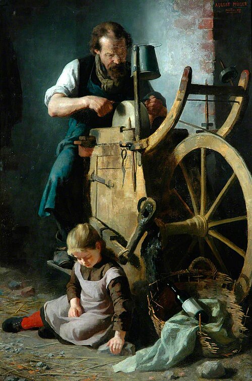 The Knife Grinder, 1890, August Müller