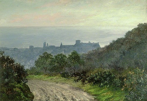 Aberystwyth from Penglais Hill, 1892, Clementina Miller