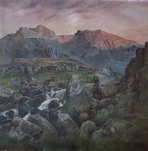 Cwm Idwal, Sunset, 1901, J. T. Parry