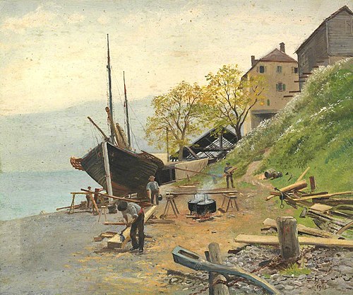 Boatbuilders, 1911, Thomas James Purchas