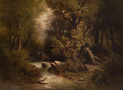 A Brook under Deciduous Trees, , August Piepenhagen