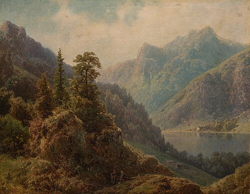 Lake in the Mountains, 1840, August Piepenhagen