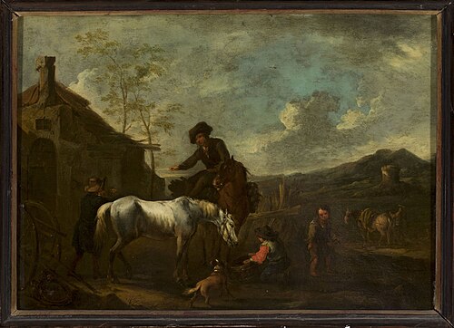 Watering the horses, 1737, August Querfurt