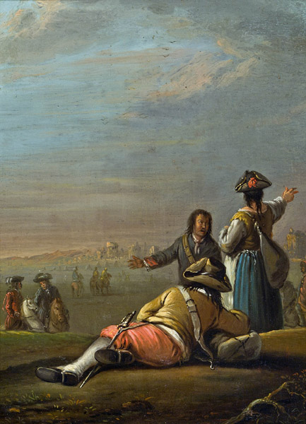 Rastende Soldaten., 1761, August Querfurt
