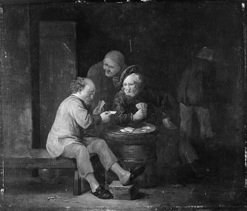Card Players, 1736, August Querfurt