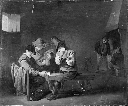 Card Players, 1736, August Querfurt