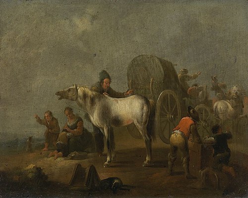 Fahrendes Volk beim Aufbruch (Nachfolger), 1750, August Querfurt