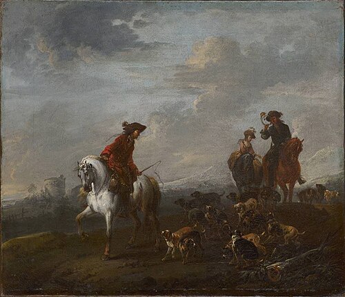 Ausritt zur Jagd, 1728, August Querfurt