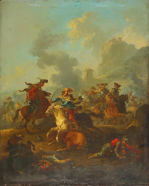 Cavalry Encounter, 1750, August Querfurt