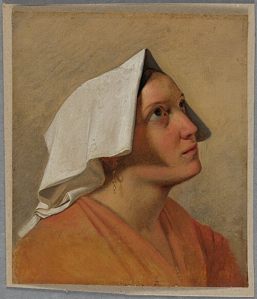 Italian Woman. Study, 1835, August Riedel