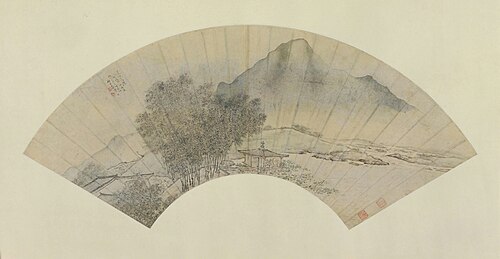 袁耀竹溪高隐图扇页, , Yuan Yao