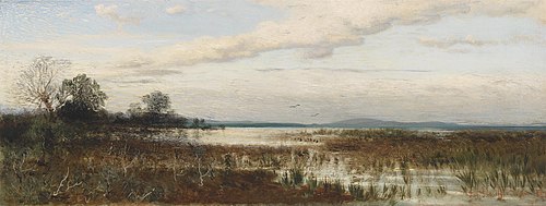 Partie am Chiemsee, Moorlandschaft, 1887, August Schaeffer von Wienwald