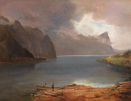 Partie am Mondsee, 1886, August Schaeffer von Wienwald
