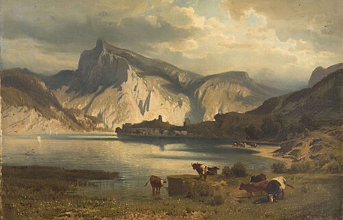 Landscape with a Lake, 1867, August Schaeffer von Wienwald