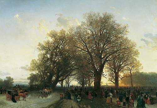 Auf dem Heimweg von der Weltausstellung im Wiener Prater 1873, 1875, August Schaeffer von Wienwald