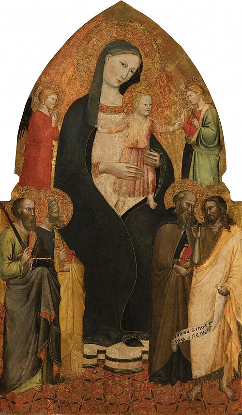 The Virgin and Child with Saint Paul, Saint Peter, Saint Antony Abbot and Saint John the Baptist, 1400, Lorenzo di Niccolò Gerini