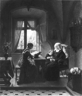 Zondagmorgen, 1847, August Friedrich Siegert
