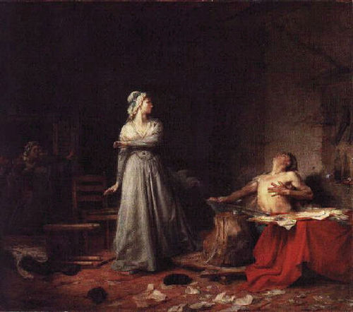 La muerte de Marat, 1875, Santiago Rebull