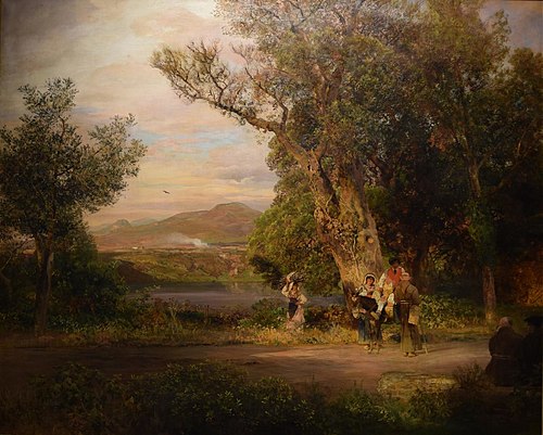 At Lake Nemi, 1890, Oswald Achenbach