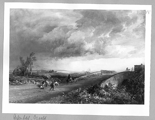 storm over an Italian landscape, 1873, Oswald Achenbach