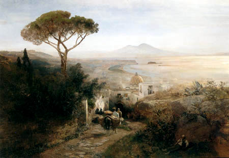 Paysage côtier, Naples, 1882, Oswald Achenbach