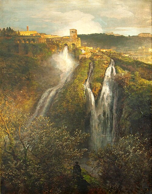 Die Wasserfälle bei Tivoli, 1850, Oswald Achenbach