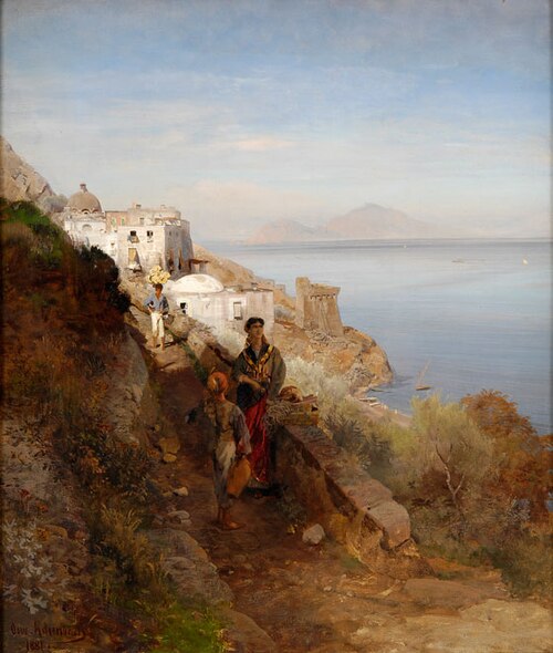 The Coast of Sorrent, 1881, Oswald Achenbach