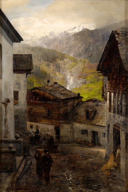 Mountain Village at the Rigi, 1850, Oswald Achenbach