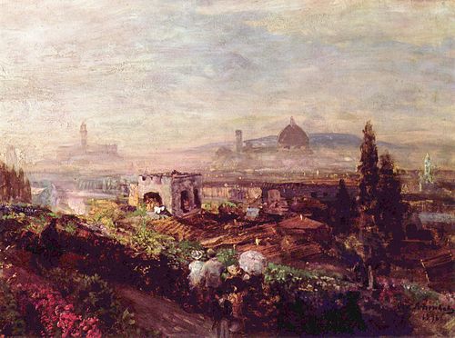View of Florence, 1898, Oswald Achenbach