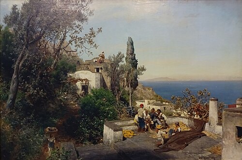 View over the Bay of Naples, 1880, Oswald Achenbach