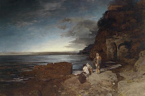 Serata sulla costa, 1880, Oswald Achenbach