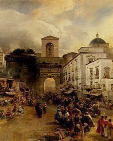 Vor der Porta Capuana in Neapel, 1875, Oswald Achenbach