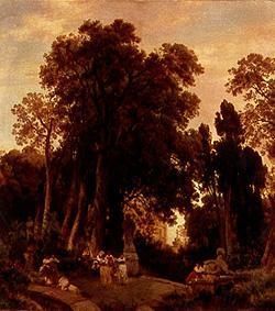 Park of an Italian Villa, 1860, Oswald Achenbach