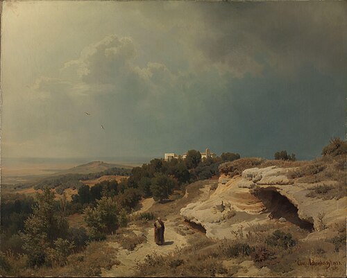 italian landscape, 1853, Oswald Achenbach
